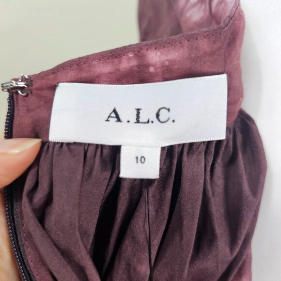 A.L.C. Blair Dip Dye Maxi Dress 10 Fudge & Sky Blue Halter Soft Girl Bohemian - Picture 8 of 14